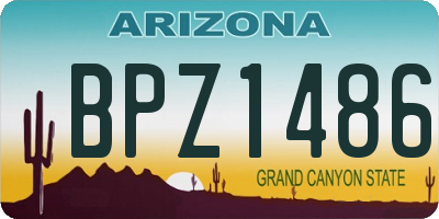 AZ license plate BPZ1486