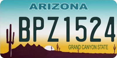 AZ license plate BPZ1524