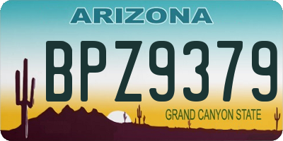 AZ license plate BPZ9379