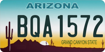 AZ license plate BQA1572