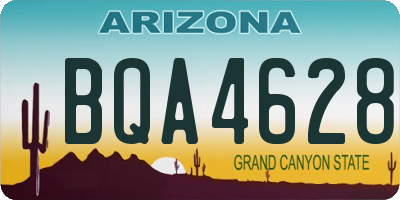 AZ license plate BQA4628