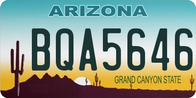 AZ license plate BQA5646