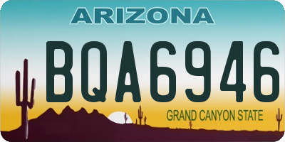 AZ license plate BQA6946