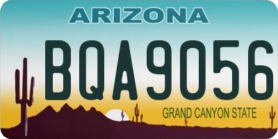 AZ license plate BQA9056