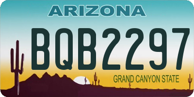 AZ license plate BQB2297