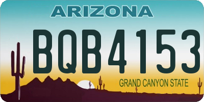 AZ license plate BQB4153