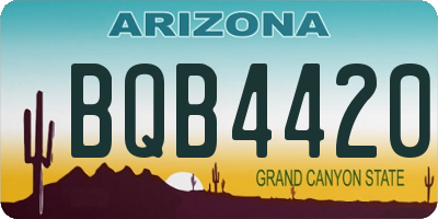 AZ license plate BQB4420