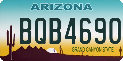 AZ license plate BQB4690