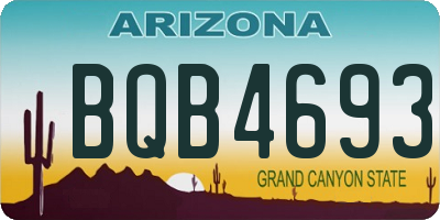 AZ license plate BQB4693