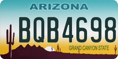 AZ license plate BQB4698