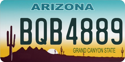 AZ license plate BQB4889