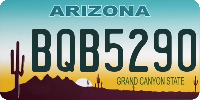 AZ license plate BQB5290