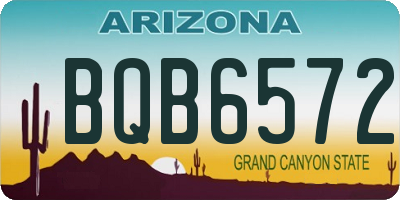 AZ license plate BQB6572