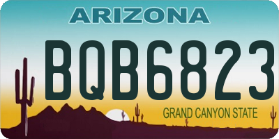 AZ license plate BQB6823