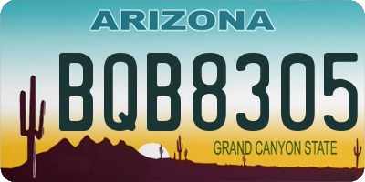 AZ license plate BQB8305