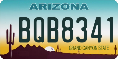 AZ license plate BQB8341