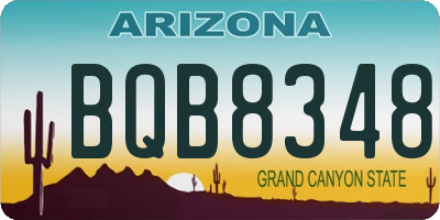 AZ license plate BQB8348