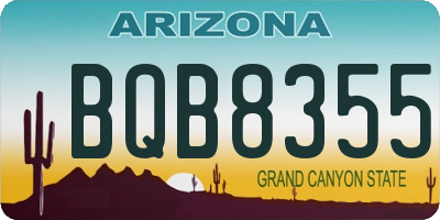 AZ license plate BQB8355