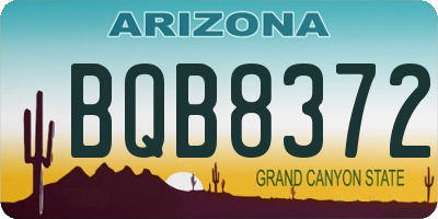 AZ license plate BQB8372
