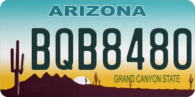 AZ license plate BQB8480
