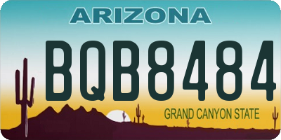 AZ license plate BQB8484