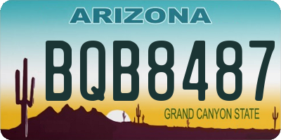 AZ license plate BQB8487