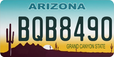 AZ license plate BQB8490