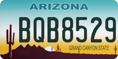 AZ license plate BQB8529