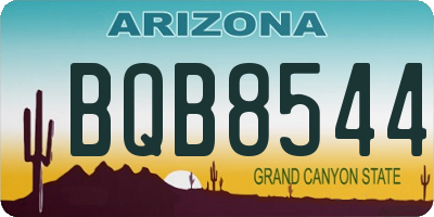 AZ license plate BQB8544
