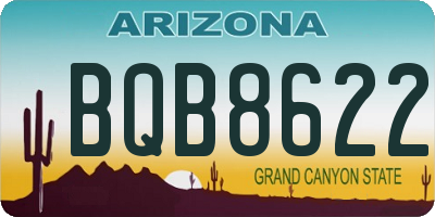 AZ license plate BQB8622