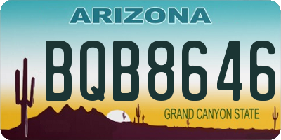 AZ license plate BQB8646