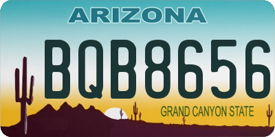 AZ license plate BQB8656