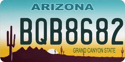 AZ license plate BQB8682