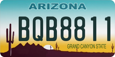 AZ license plate BQB8811