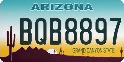 AZ license plate BQB8897