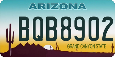 AZ license plate BQB8902