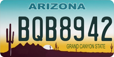 AZ license plate BQB8942