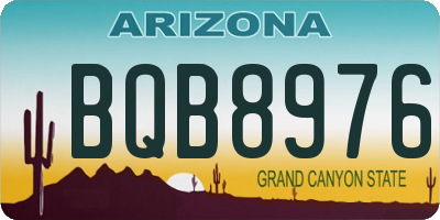 AZ license plate BQB8976