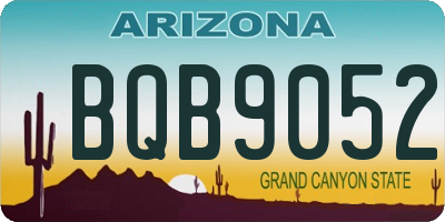 AZ license plate BQB9052