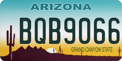 AZ license plate BQB9066