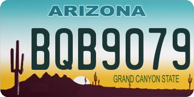 AZ license plate BQB9079