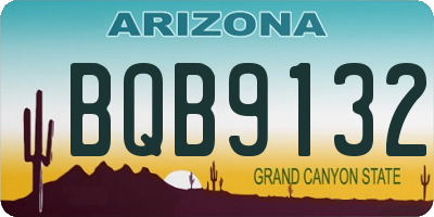 AZ license plate BQB9132