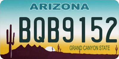 AZ license plate BQB9152