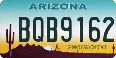 AZ license plate BQB9162