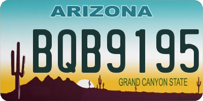 AZ license plate BQB9195
