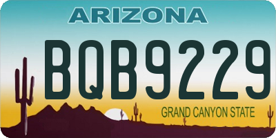 AZ license plate BQB9229