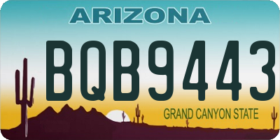 AZ license plate BQB9443