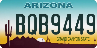 AZ license plate BQB9449