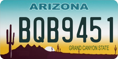 AZ license plate BQB9451