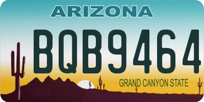 AZ license plate BQB9464